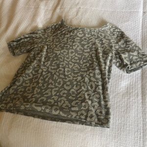 Loft gray leopard shirt